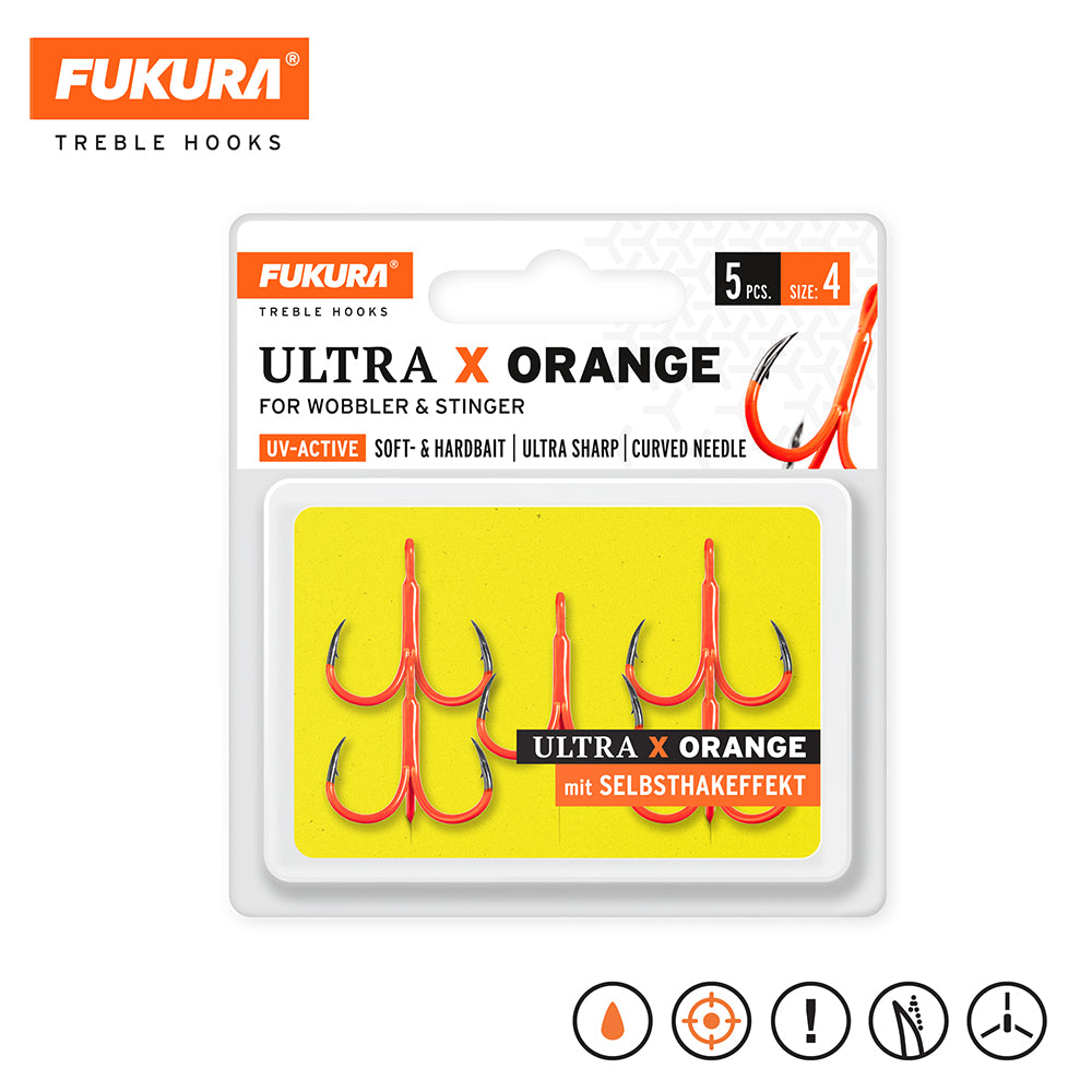 Lieblingsköder Fukura Dregen Ultra X Orange / Treble Hooks bij snoekenbaars.nl
