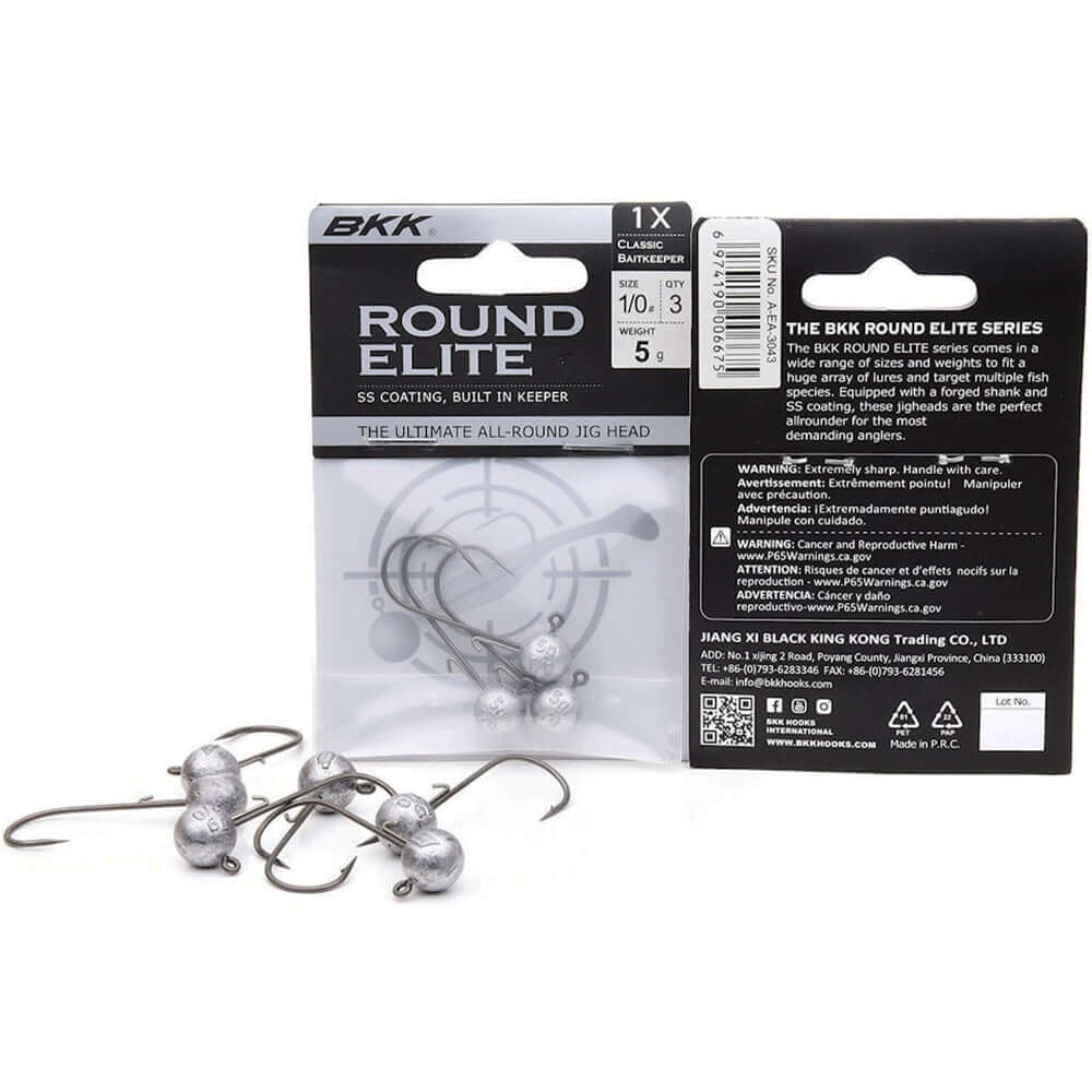 BKK Round Elite Classic Bait Keeper / Jighaken (3 stuks) bij snoekenbaars.nl