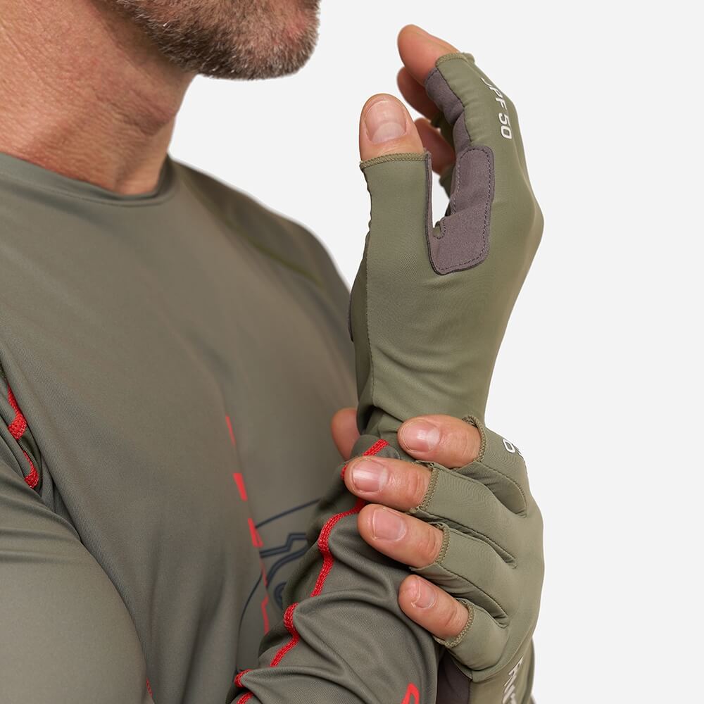 Finntrail Gloves Wave (Khaki) bij snoekenbaars.nl