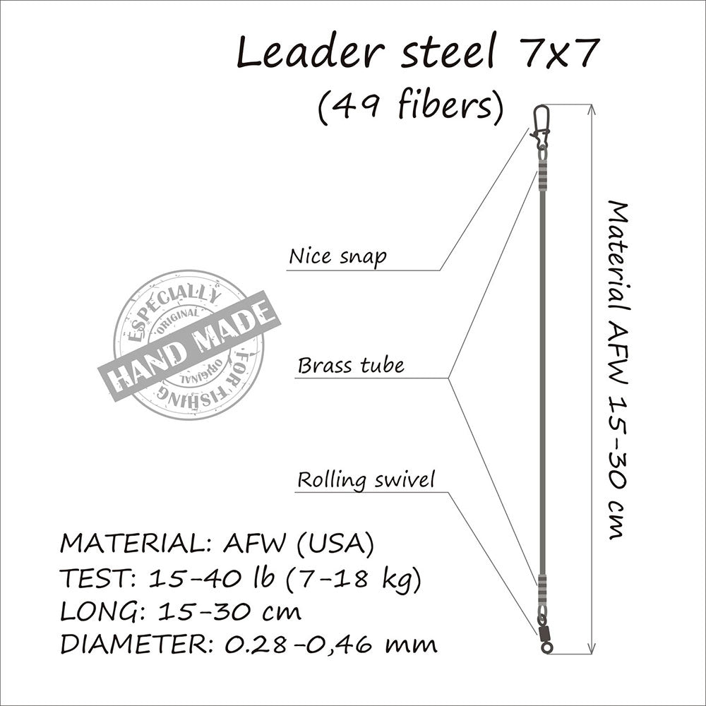Life Orange 7x7 Steel Leader bij snoekenbaars.nl