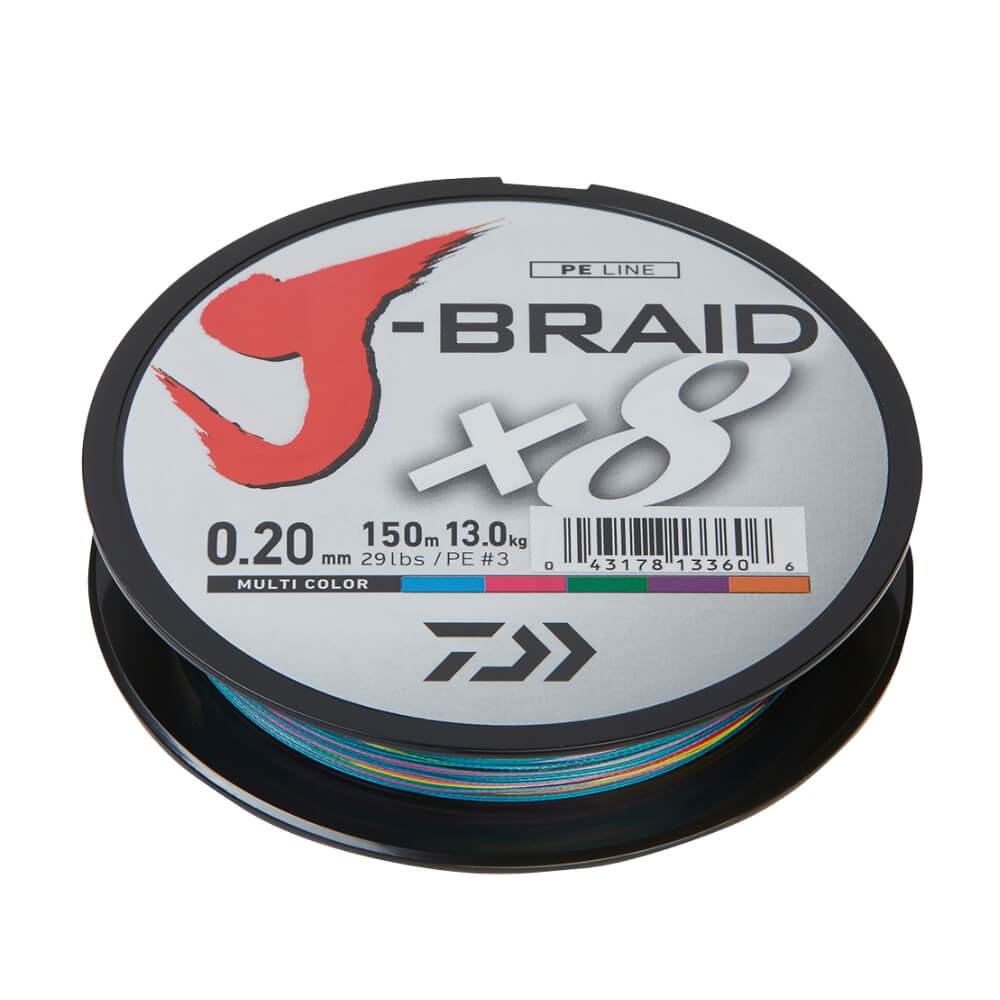 Daiwa J-Braid X8 (Multi-Color) / 150 m bij snoekenbaars.nl