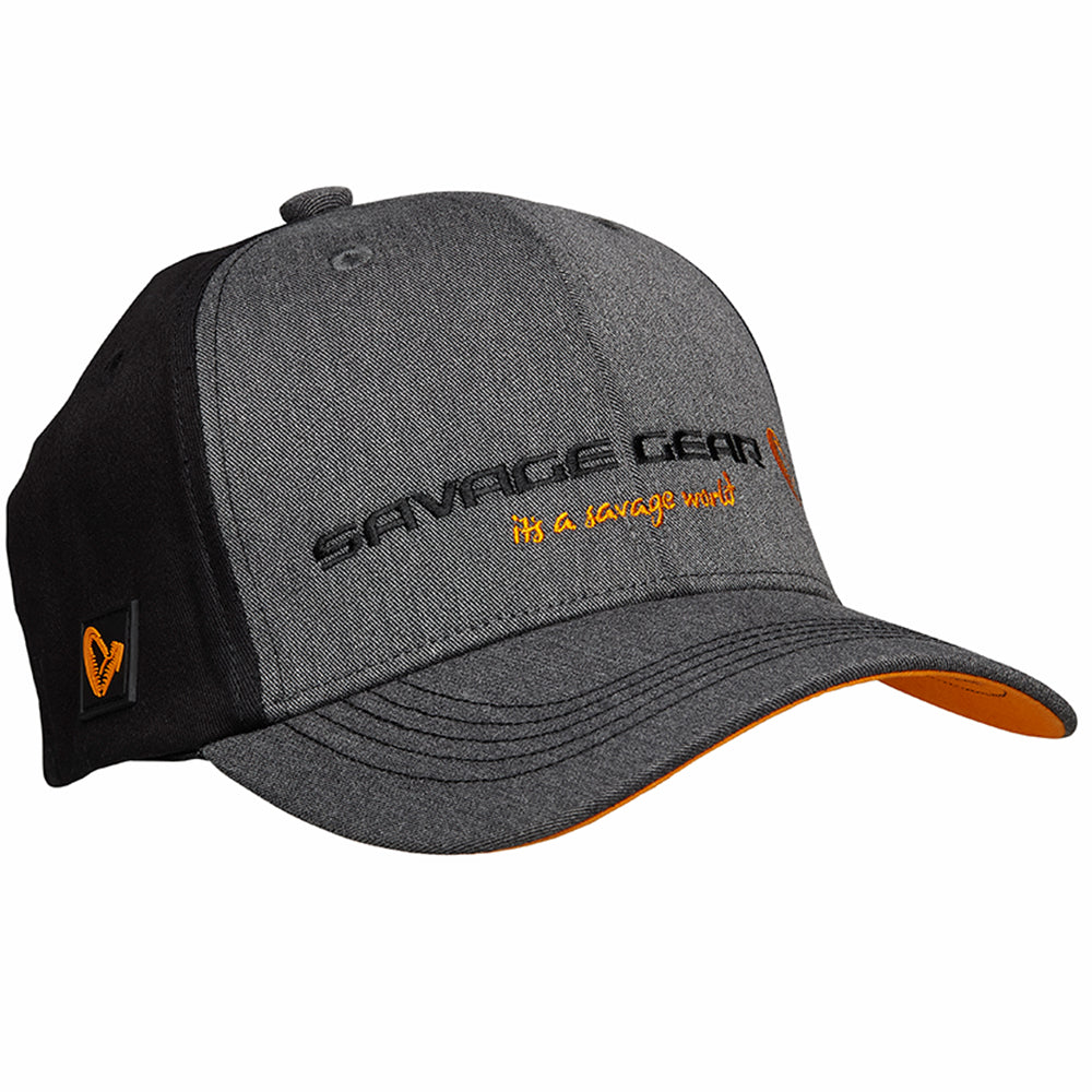 Savage Gear Strike Cap (Grey Melange/Black) bij snoekenbaars.nl