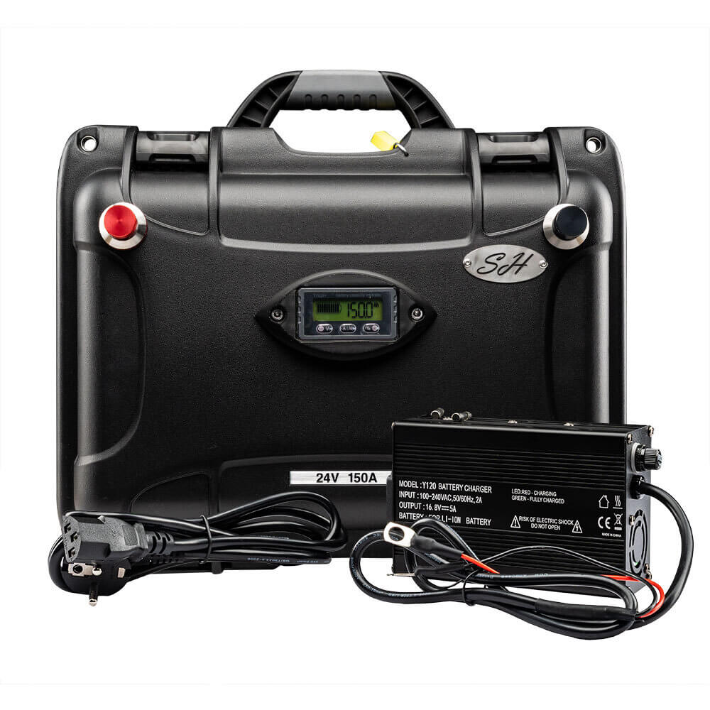 SH Lithium Lithium-ion accu waterdicht / High-Performance 24V bij snoekenbaars.nl