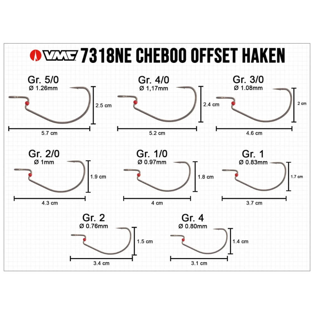 VMC Cheboo Offset Hook (7318NE) bij snoekenbaars.nl