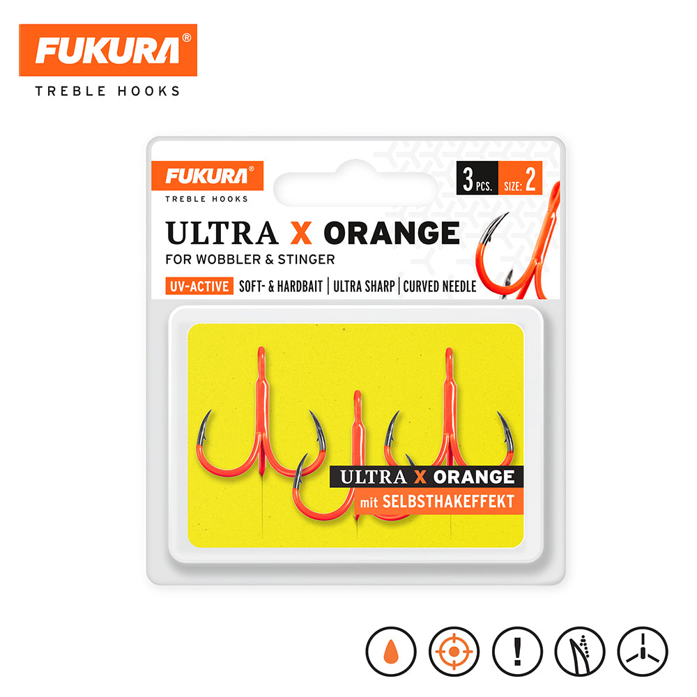 Lieblingsköder Fukura Dregen Ultra X Orange / Treble Hooks bij snoekenbaars.nl
