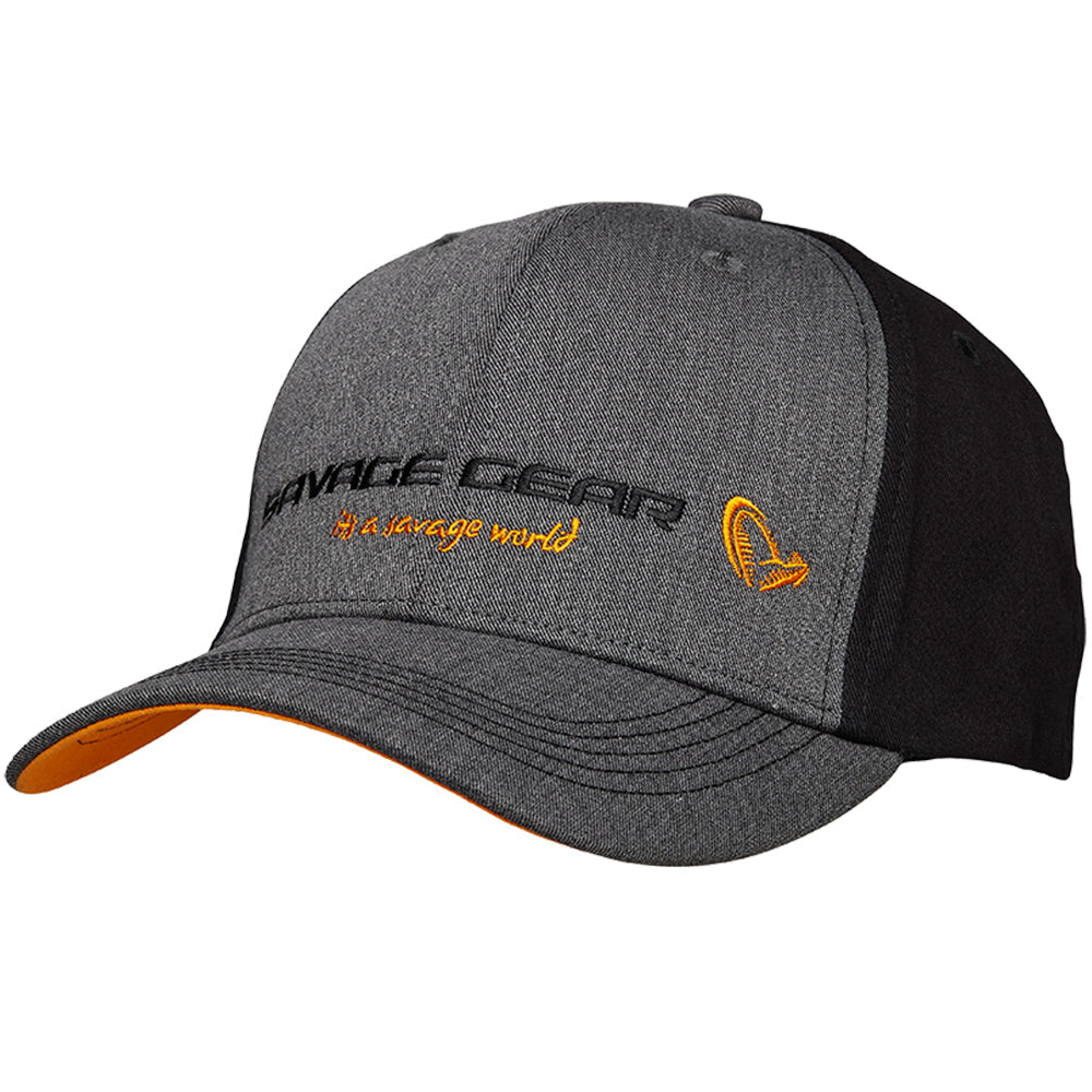 Savage Gear Strike Cap (Grey Melange/Black) bij snoekenbaars.nl