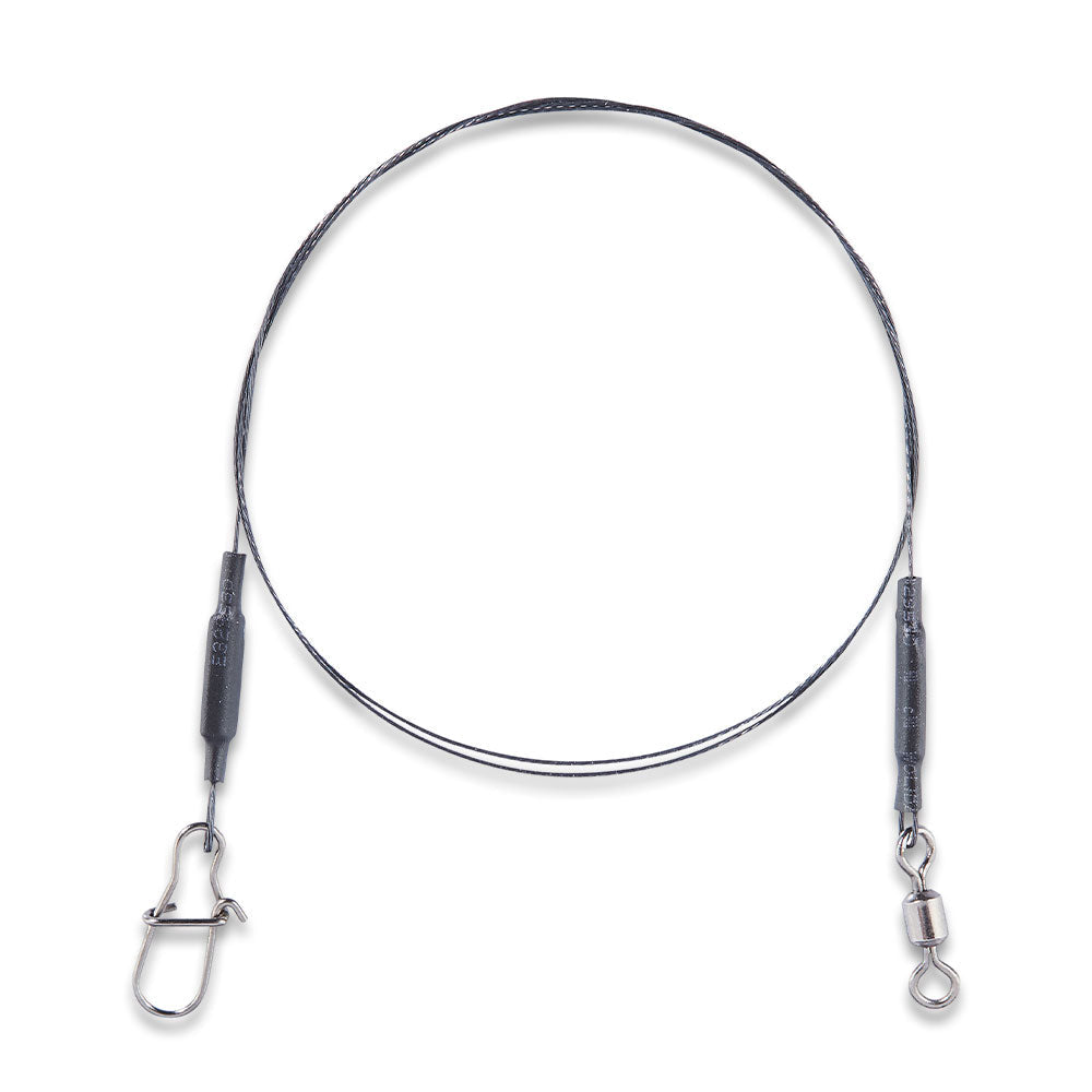 Balzer 1x7 Titanium onderlijn met swivel (35 cm) bij snoekenbaars.nl