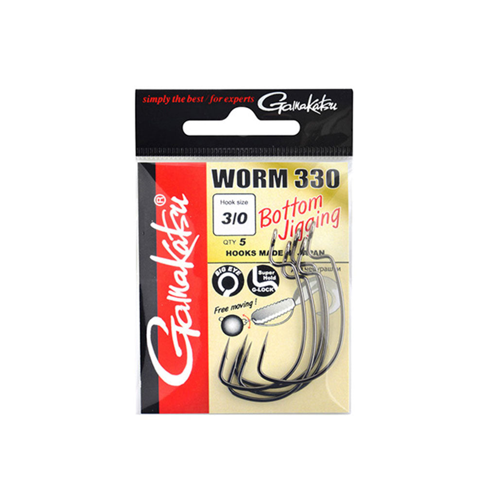 Gamakatsu Worm 330 Bottom Jigging / Offset Haken bij snoekenbaars.nl