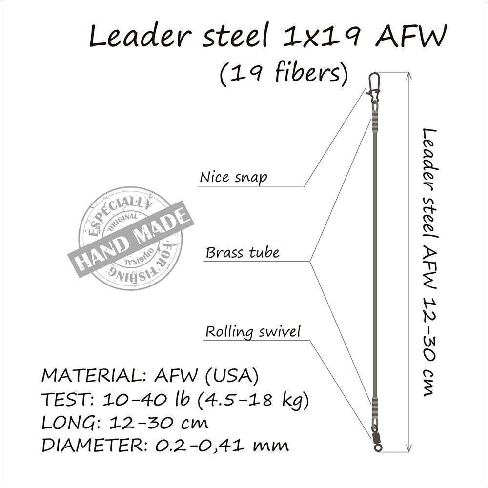 Life Orange 1x19 Steel Leader bij snoekenbaars.nl