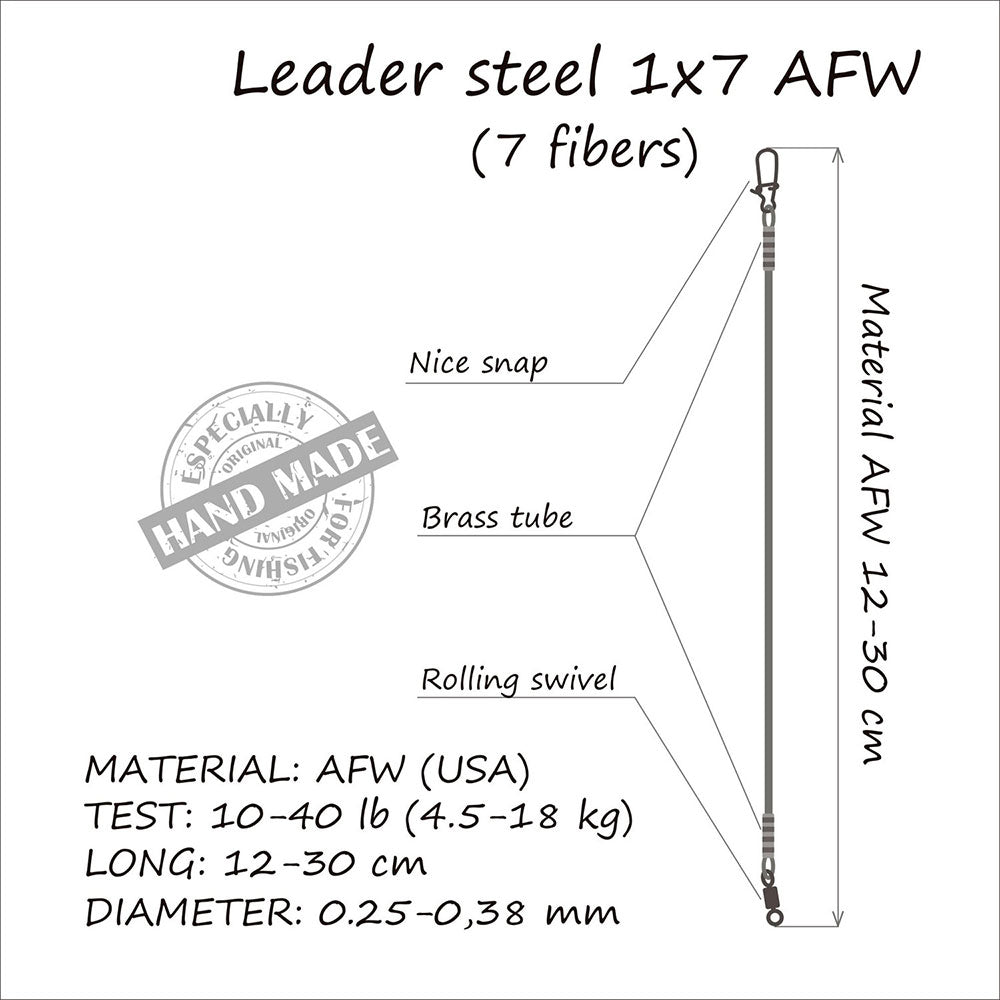 Life Orange 1x7 Steel Leader bij snoekenbaars.nl