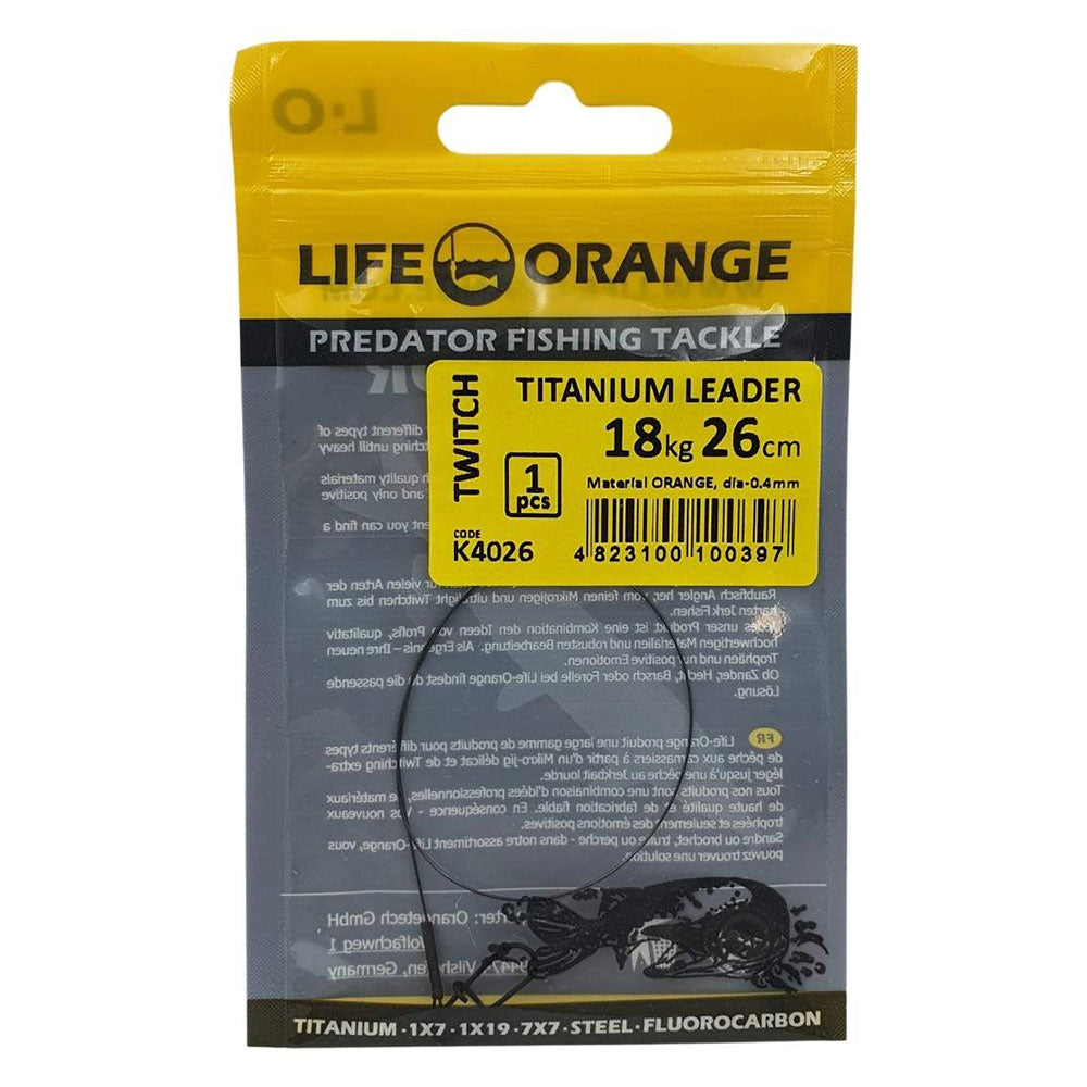 Life Orange Titanium-Leader bij snoekenbaars.nl