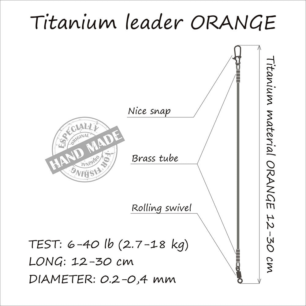 Life Orange Titanium-Leader bij snoekenbaars.nl