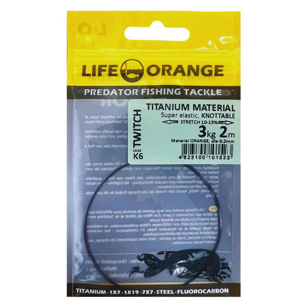 Life Orange Titanium Material / 2 m bij snoekenbaars.nl