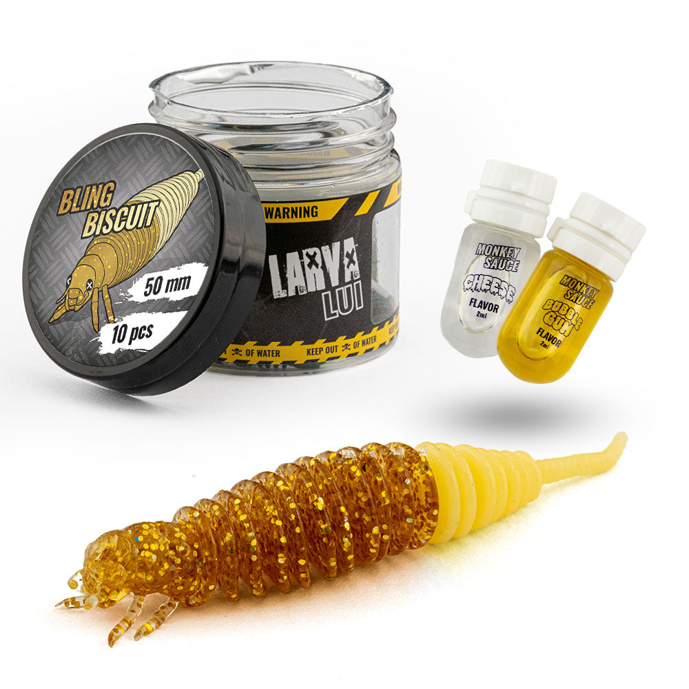 Monkey Lures Larva Lui Trout bij snoekenbaars.nl