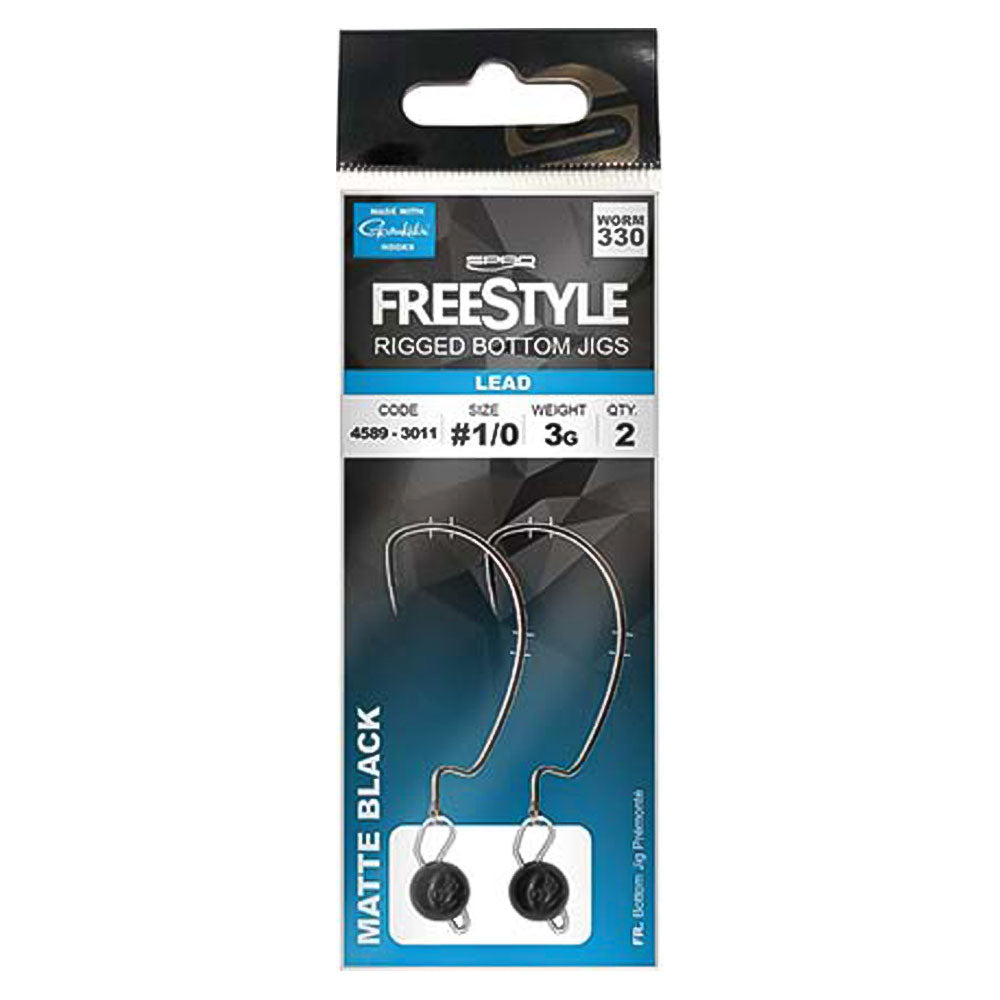 SPRO FreeStyle Rigged Bottom Jig (Black) bij snoekenbaars.nl