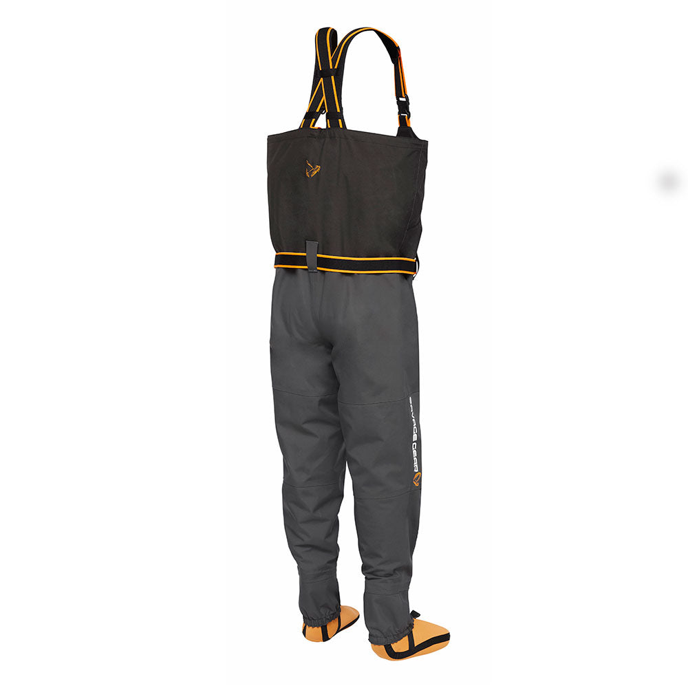 Savage Gear SG8 Chest Zip Wader (Grey Black) bij snoekenbaars.nl