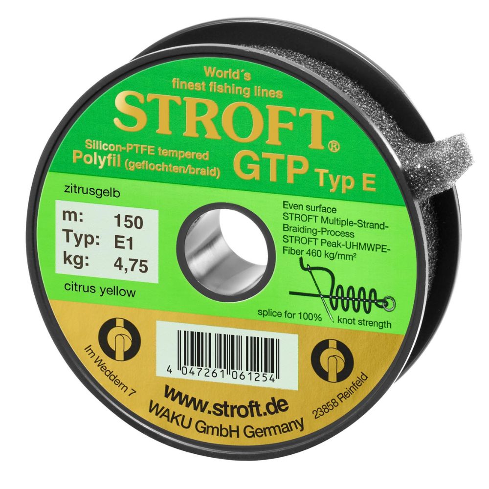 Stroft GTP Typ E (Zitrusgelb) / 150 m bij snoekenbaars.nl