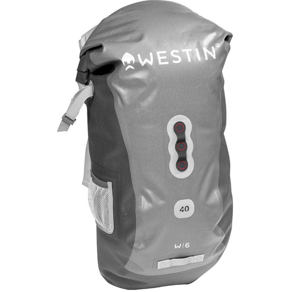 Westin W6 Roll-Top Backpack Silver/ Grey / 40 L bij snoekenbaars.nl