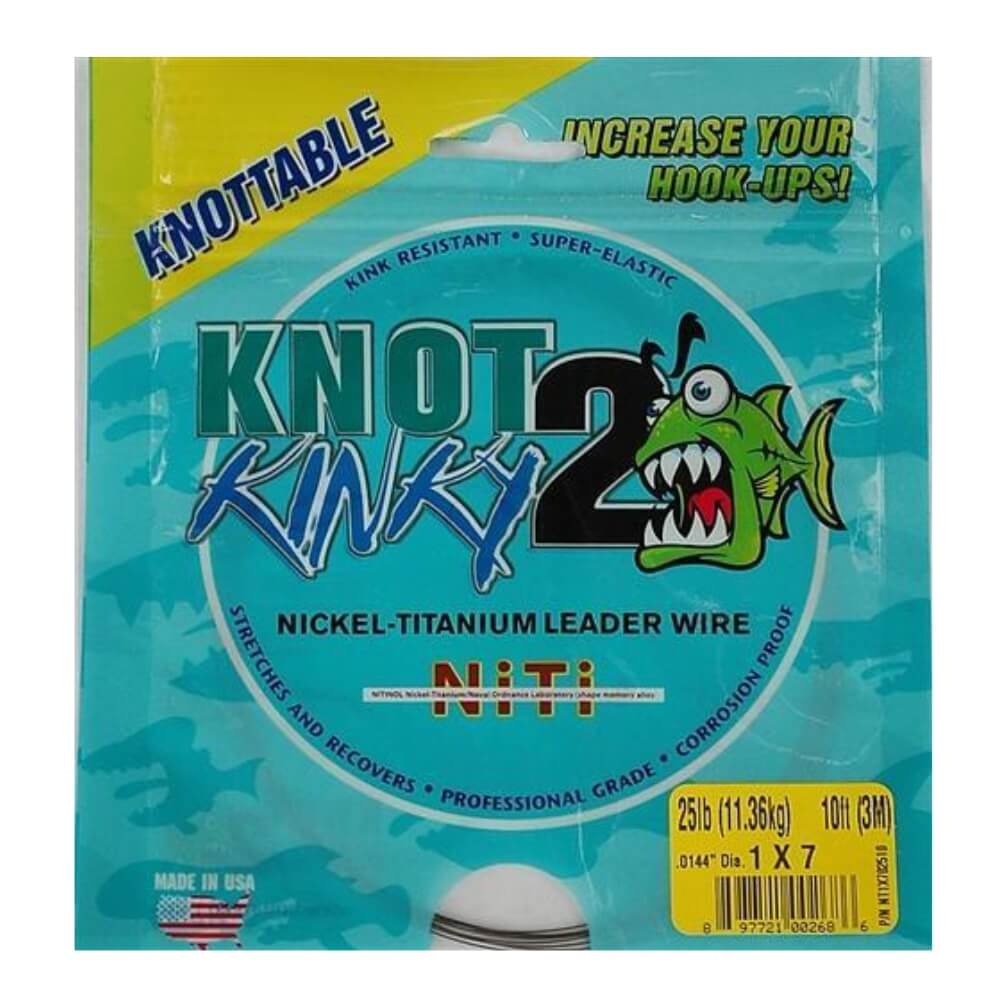Aquateko Knot 2 Kinky 1x7 Nickel-Titanium Leader / 3 m bij snoekenbaars.nl