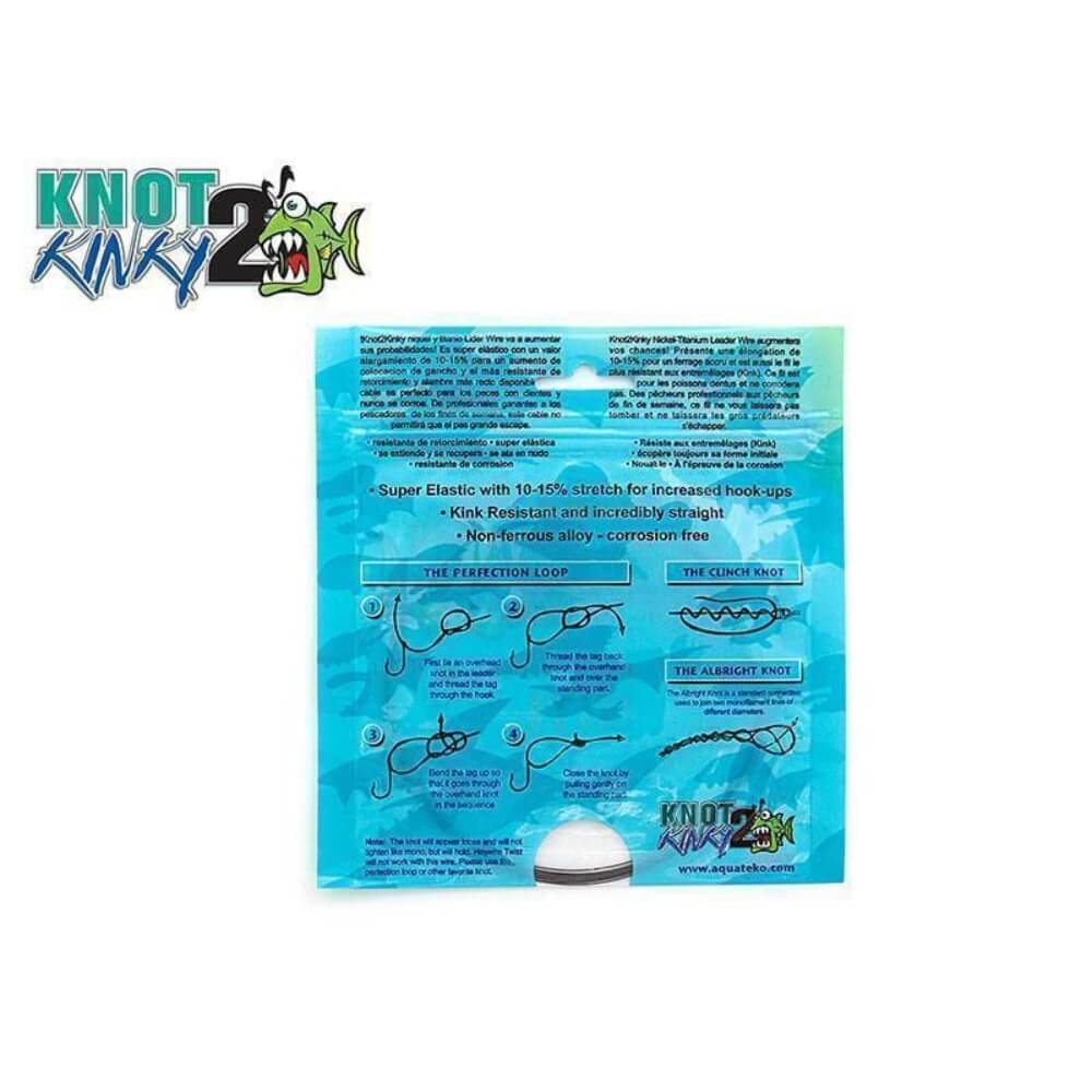 Aquateko Knot 2 Kinky 1x7 Nickel-Titanium Leader / 3 m bij snoekenbaars.nl