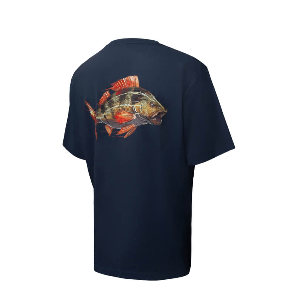 BKK Short Sleeve Casual Shirt Perch (Navy Blue) bij snoekenbaars.nl