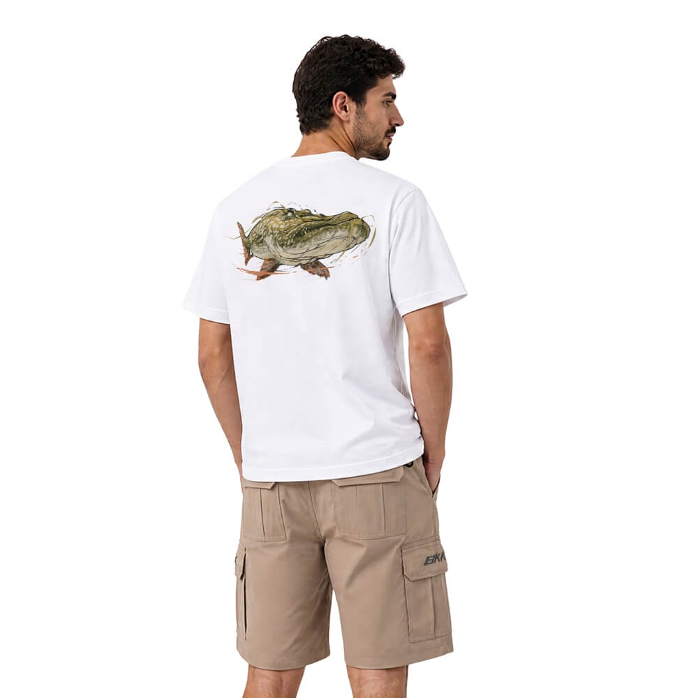 BKK Short Sleeve Casual Shirt Pike (White) bij snoekenbaars.nl