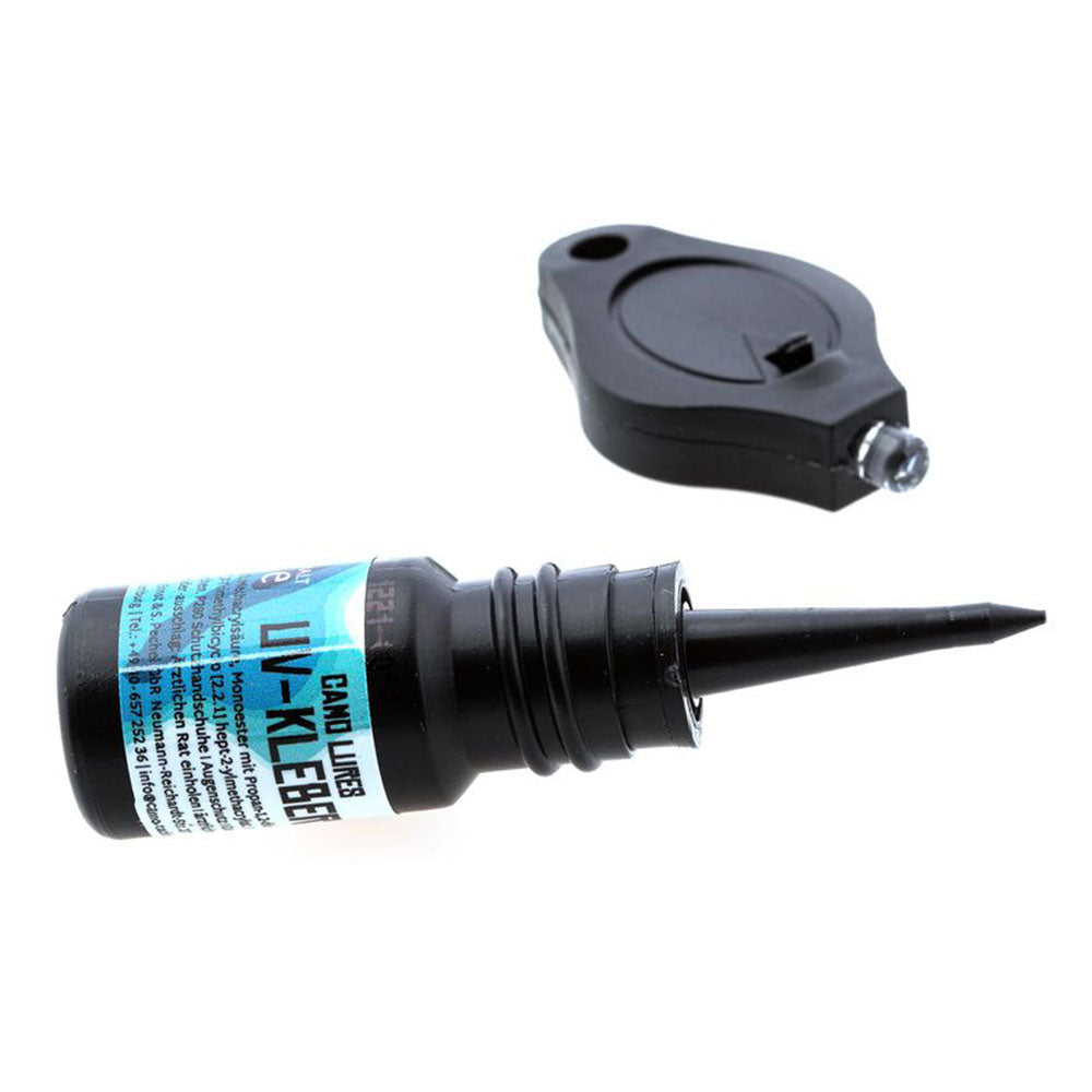 Camo UV-lijm met UV-lamp bij snoekenbaars.nl