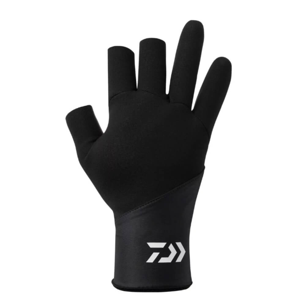 Daiwa Titanium 3-Cut Gloves (Black) bij snoekenbaars.nl