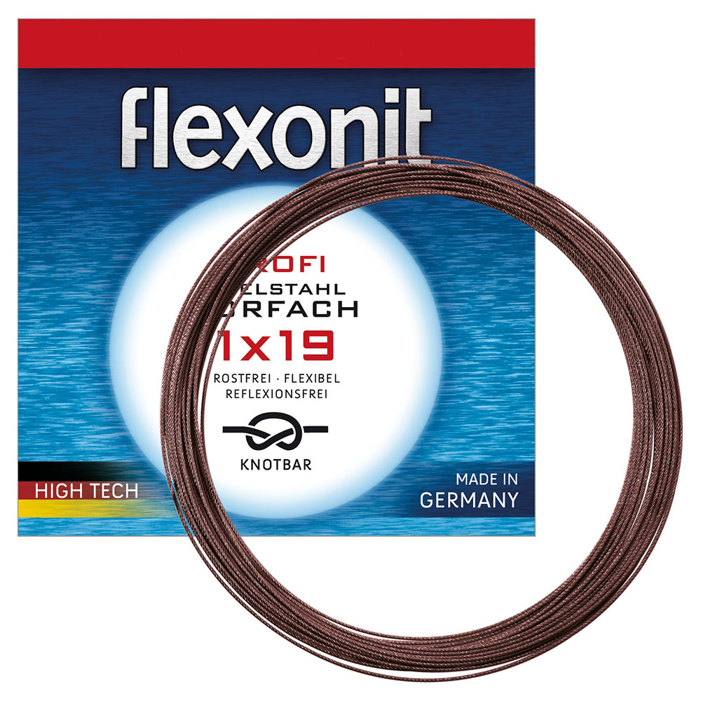 flexonit 1x19 Stalen onderlijn per meter / 4 m bij snoekenbaars.nl