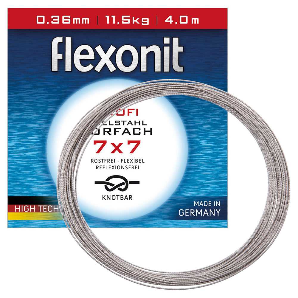 flexonit D.N.A. Meterware staalonderlijn / 4 m bij snoekenbaars.nl