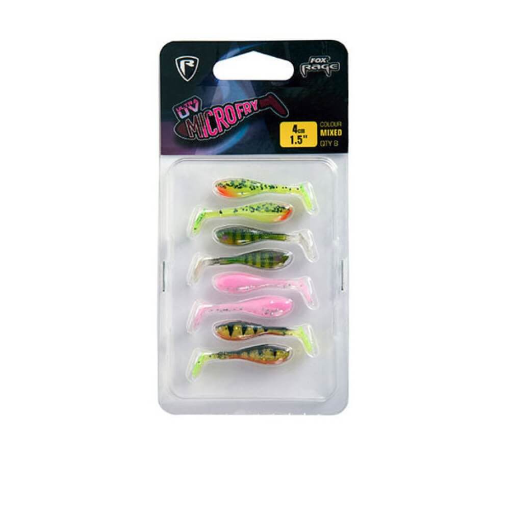 Fox Rage Micro Fry UV Mixed Colour Pack / 4 cm bij snoekenbaars.nl