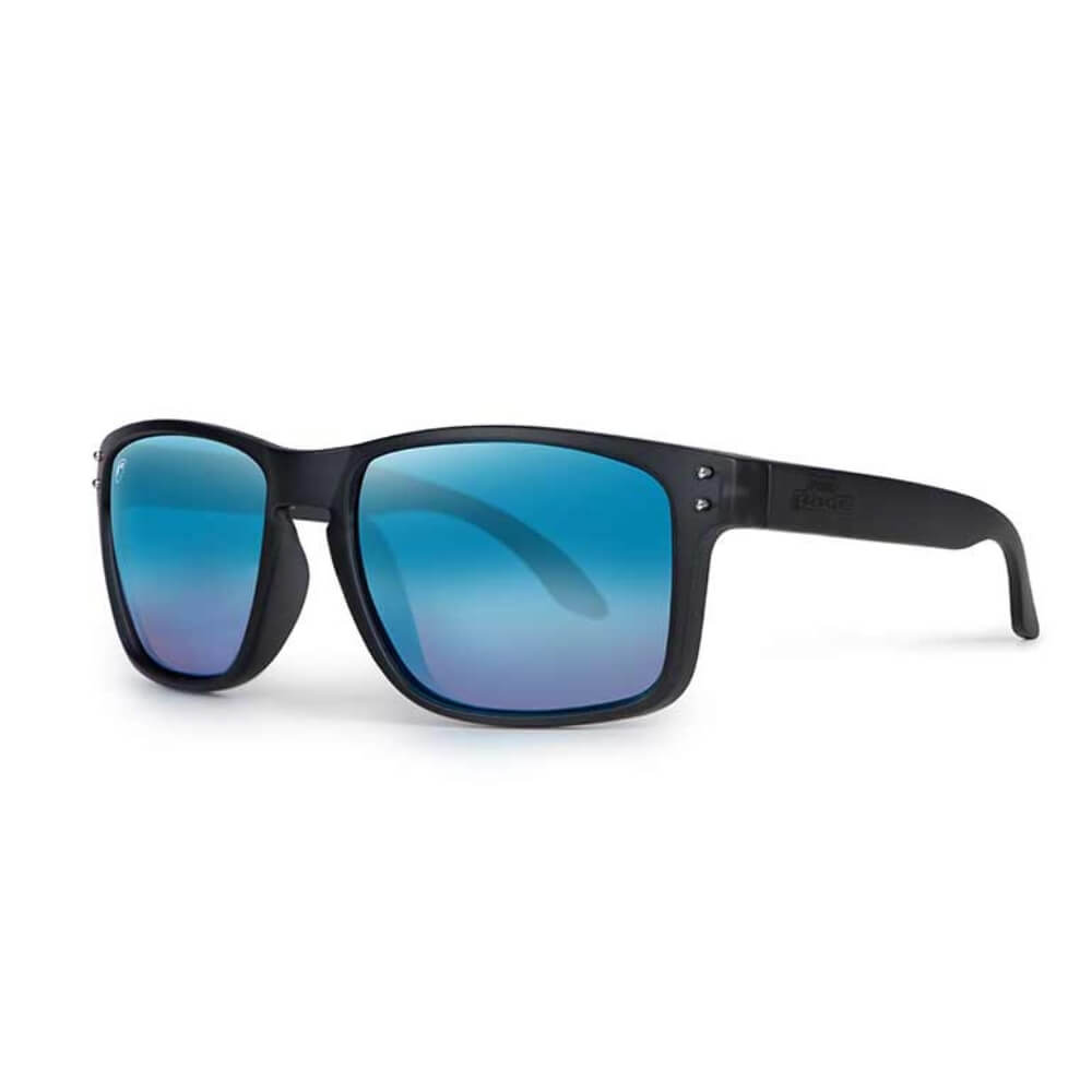 Fox Rage Transparent Black Brown Lens Mirror Blue Eyewear bij snoekenbaars.nl