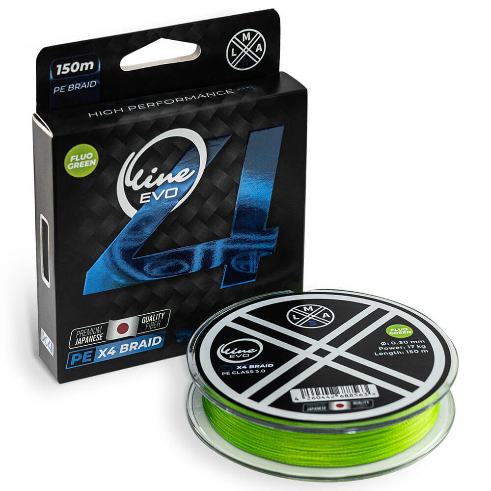 LMAB O-Line EVO PE X4 (Fluo Green) / 150 m bij snoekenbaars.nl