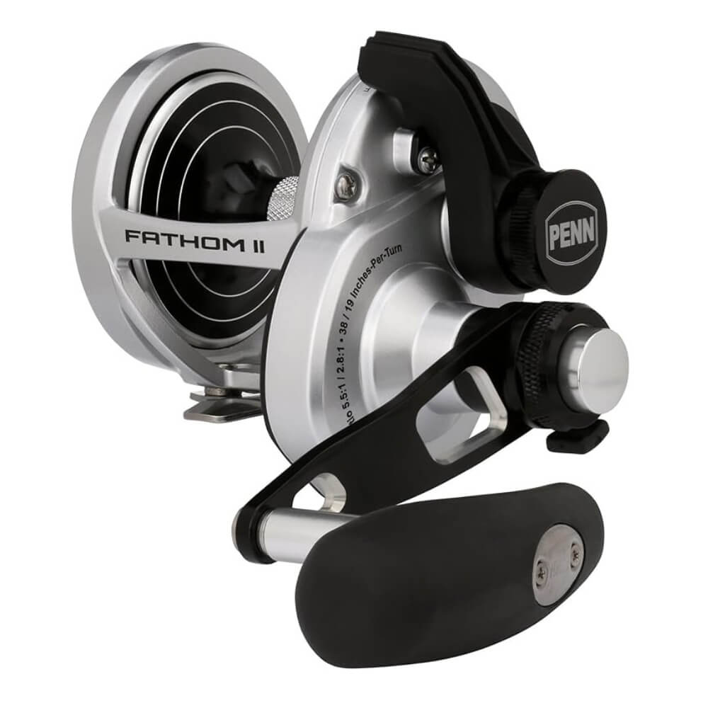 PENN Fathom II Lever Drag 2-Speed Conventional Reel Bent T Handle 15XNLD2 LH bij snoekenbaars.nl
