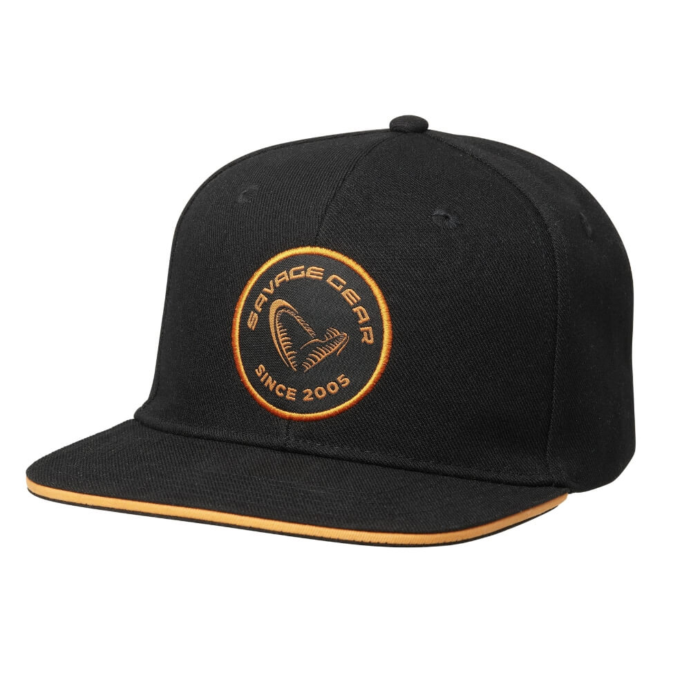 Savage Gear Badge Flatbill Cap (Black/Orange) bij snoekenbaars.nl