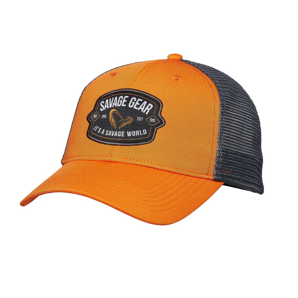 Savage Gear Badge Trucker Cap (Orange) bij snoekenbaars.nl