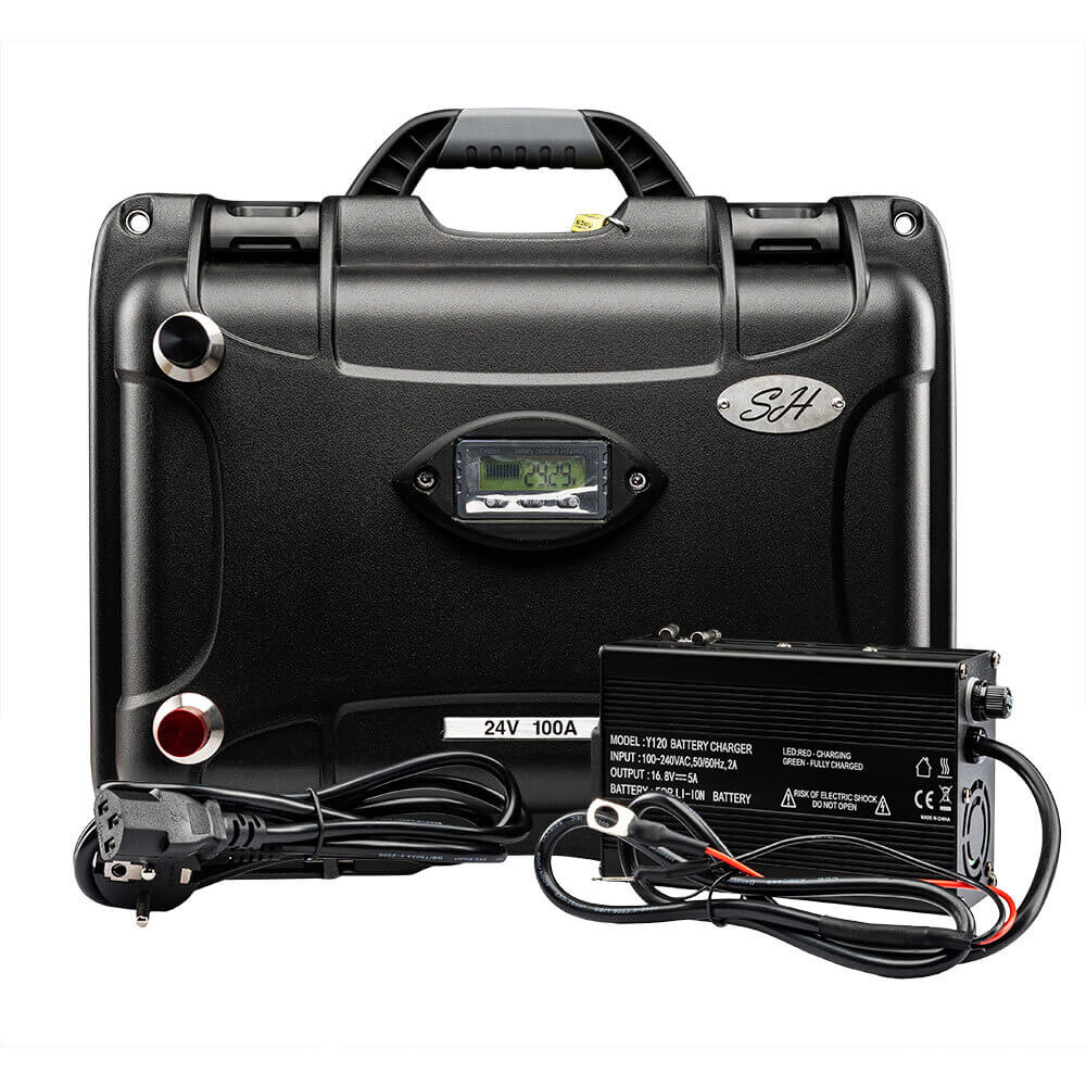 SH Lithium Lithium-ion accu waterdicht / High-Performance 24V bij snoekenbaars.nl