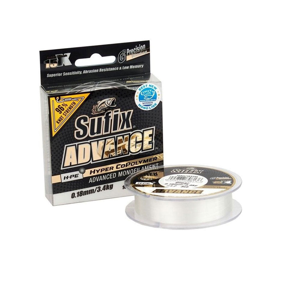 Sufix Advanced Monofil H-PE Clear / 150 m bij snoekenbaars.nl