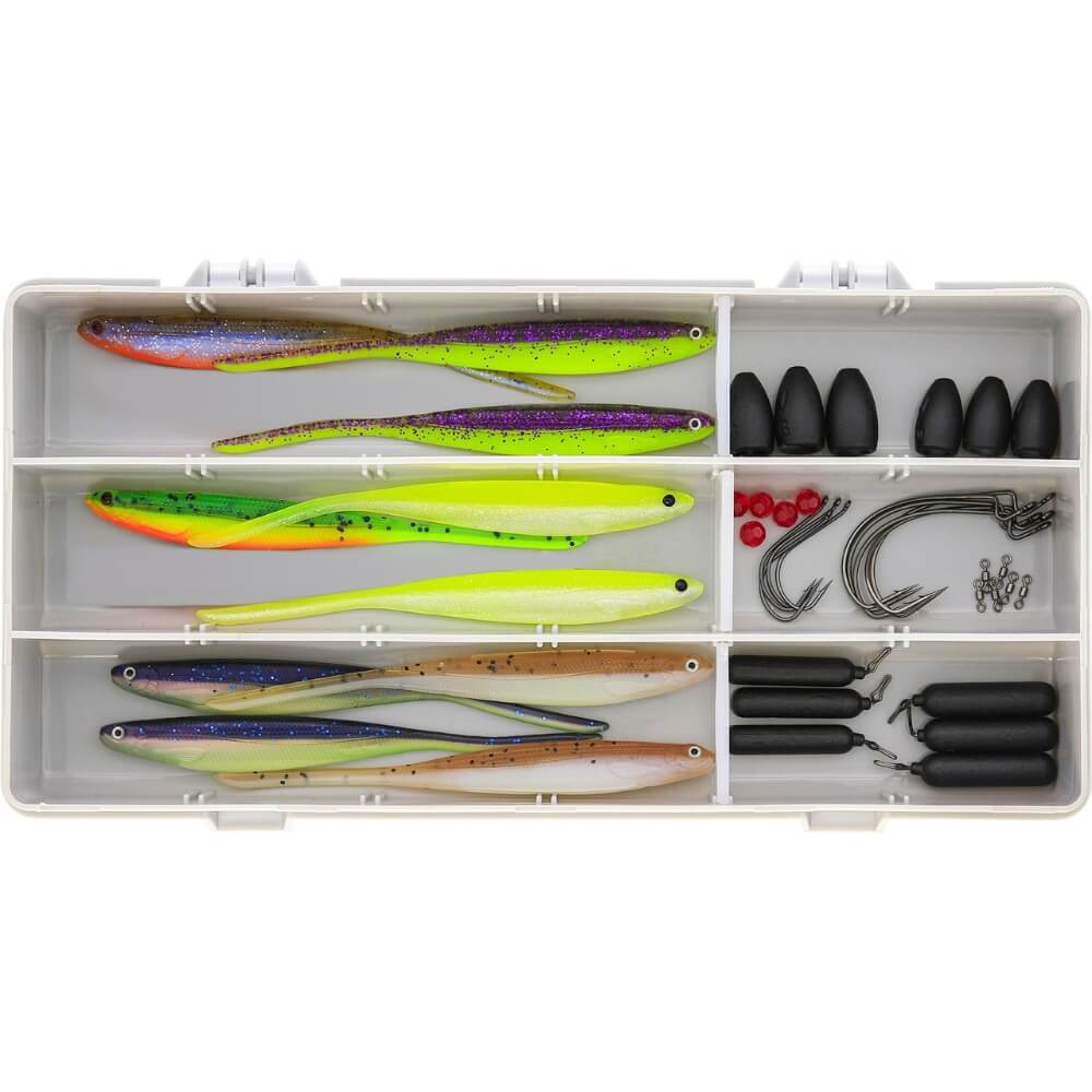 Westin Zander Box Dropshot + Texas + Carolina (44-delig) bij snoekenbaars.nl